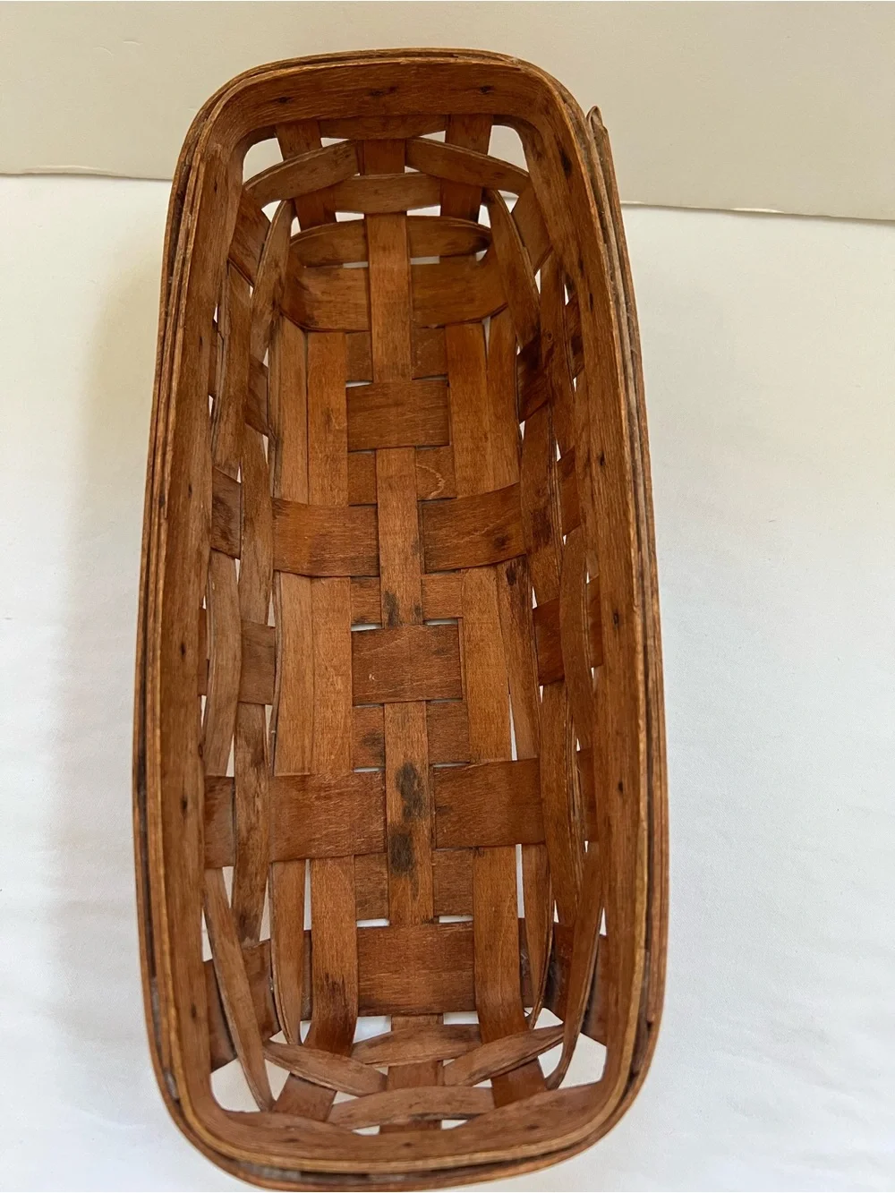 Vintage Longaberger 1991 Cracker Bread Basket Signed ABOUT 11
